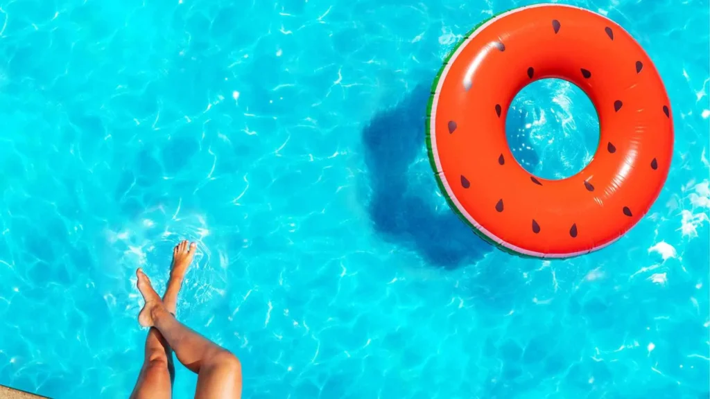 Lady in swimming pool